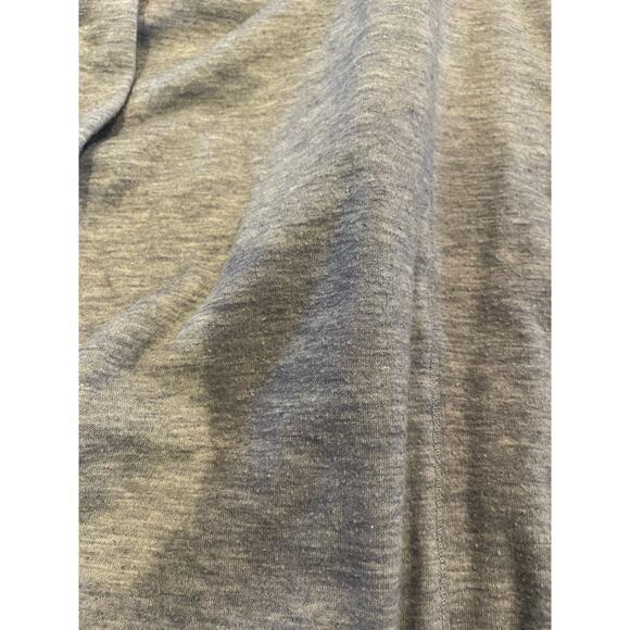 Femme‎ Maternity Cowl Neck Drawstring Heathered Blue Pullover Top Side Ruching - Picture 6 of 6